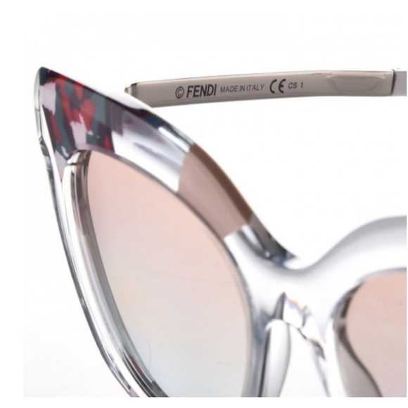 Fendi Designer Sunglasses FF0179-TKVE6 in Azure Crystal 53mm Authentic Oversized - Picture 9 of 15